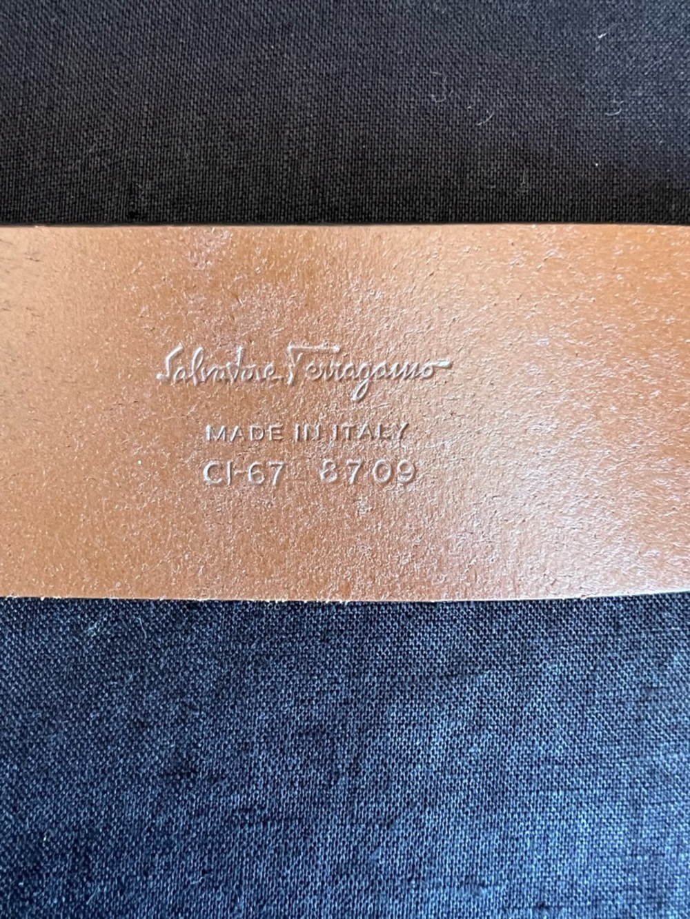Salvatore Feragamo Brown Leather Loop Belt with Silver Buckle - Picture 6 of 6
